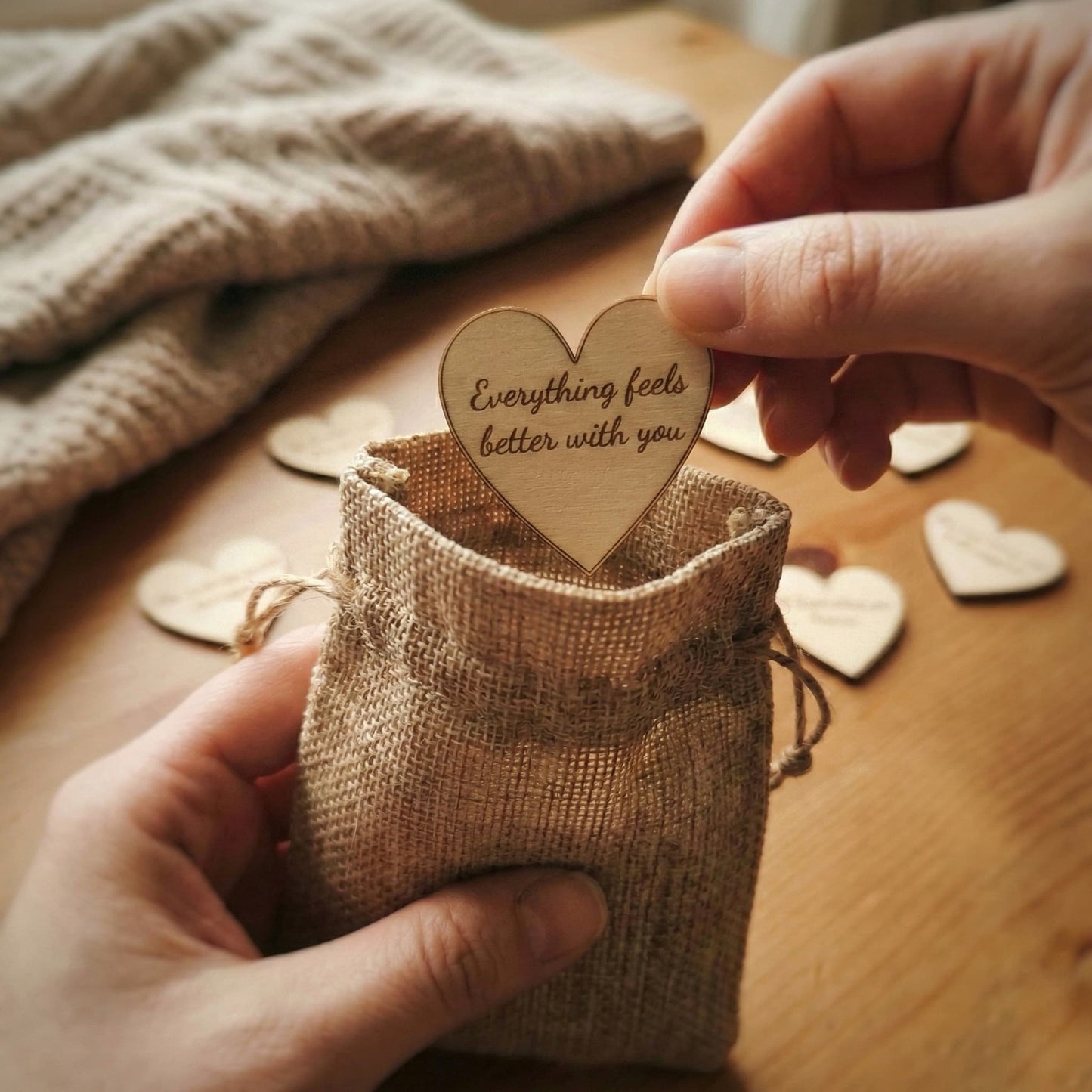 Personalized 12 Reasons Why I Love You Gift, Wooden Heart