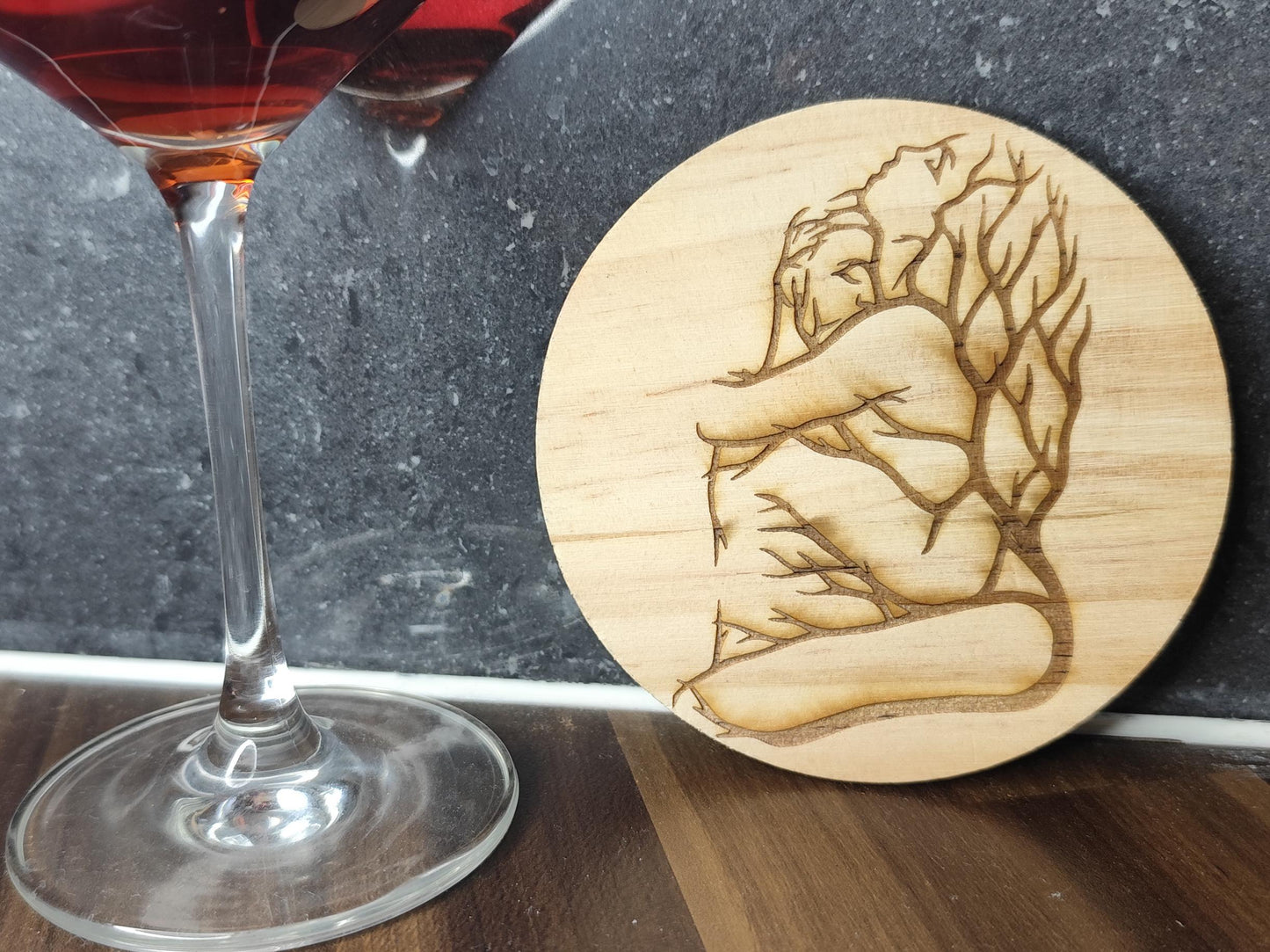 Wooden Coaster with Engraving