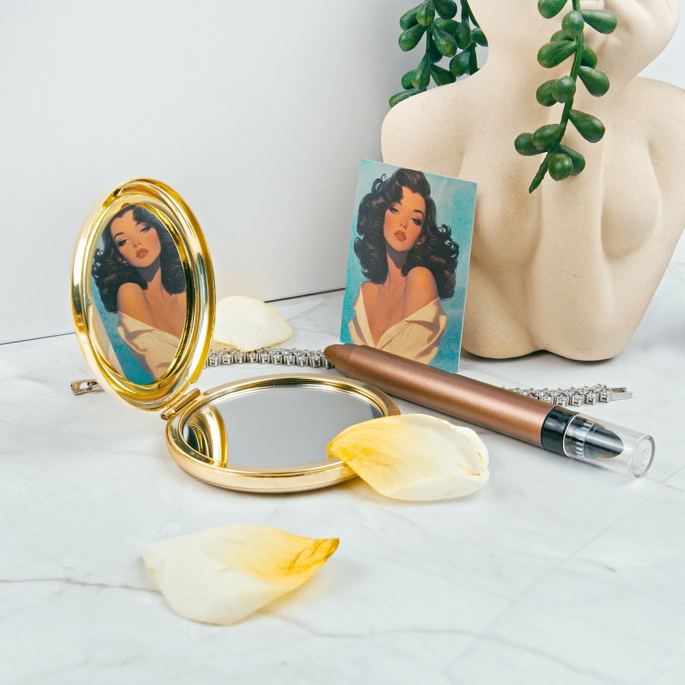 Personalized Compact Mirror – Custom Engraved Gift for Her, Bridesmaid, Mom