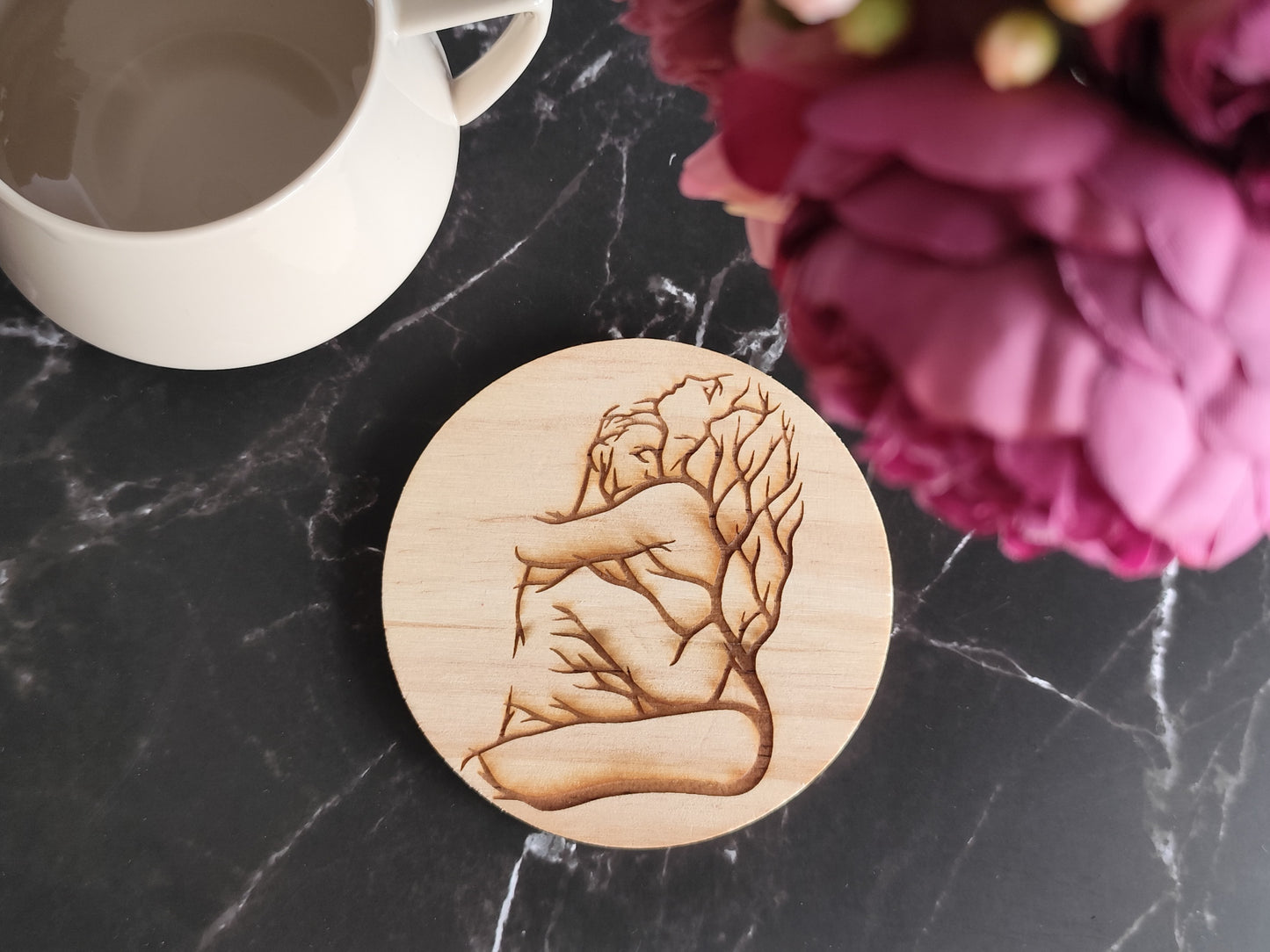 Wooden Coaster with Engraving