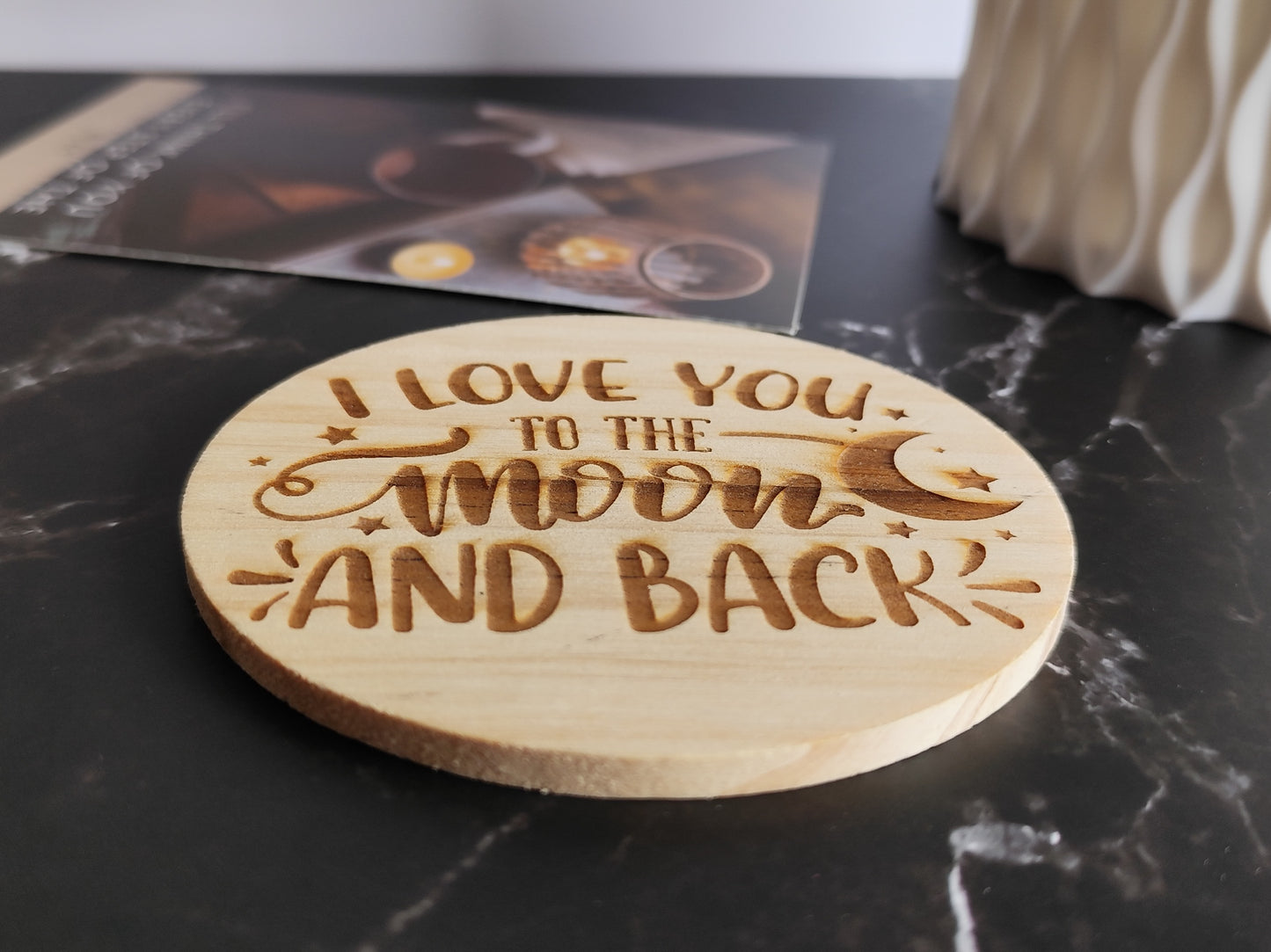 Wooden Coaster with Engraving