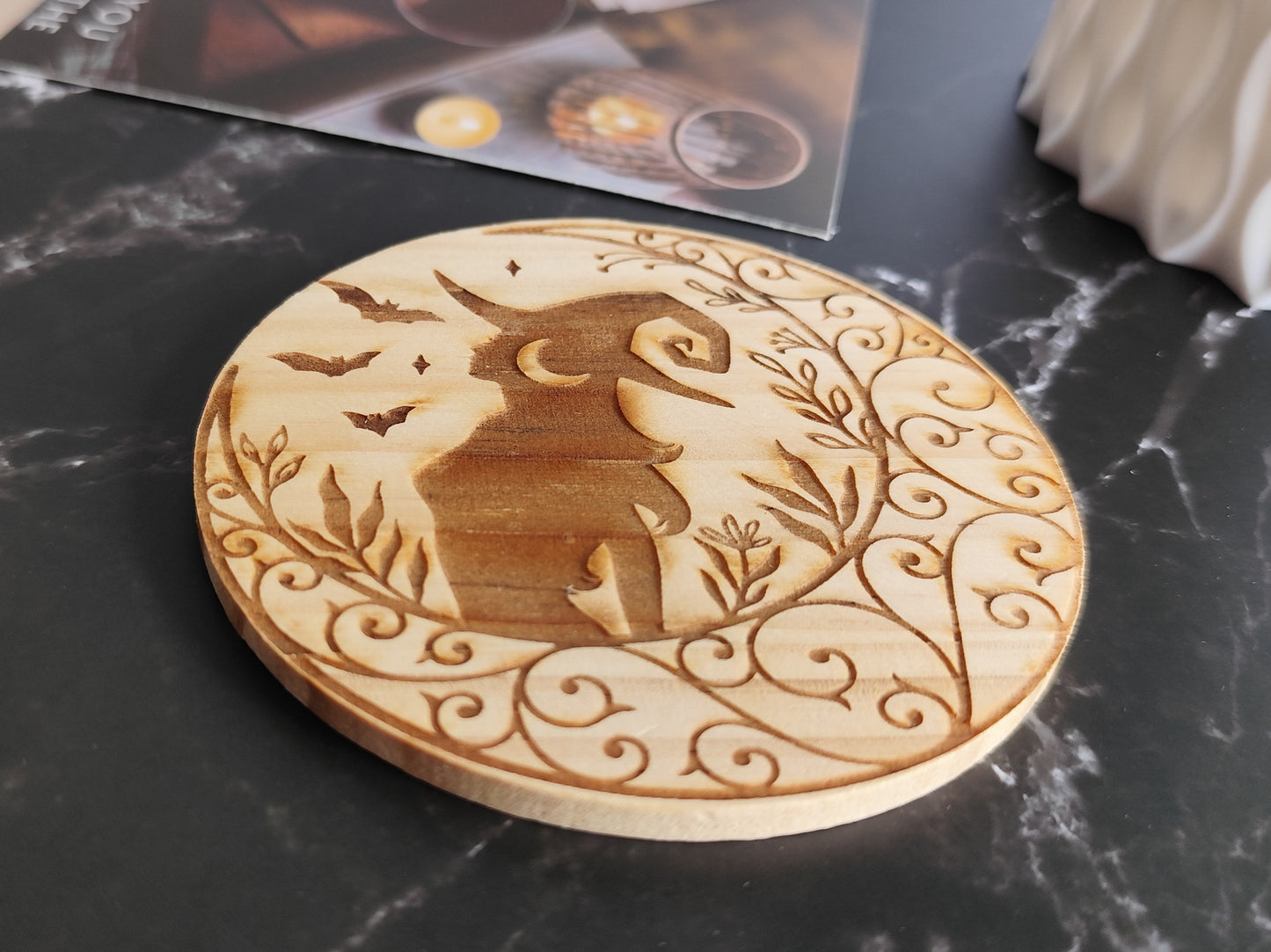 Wooden Coaster with Engraving