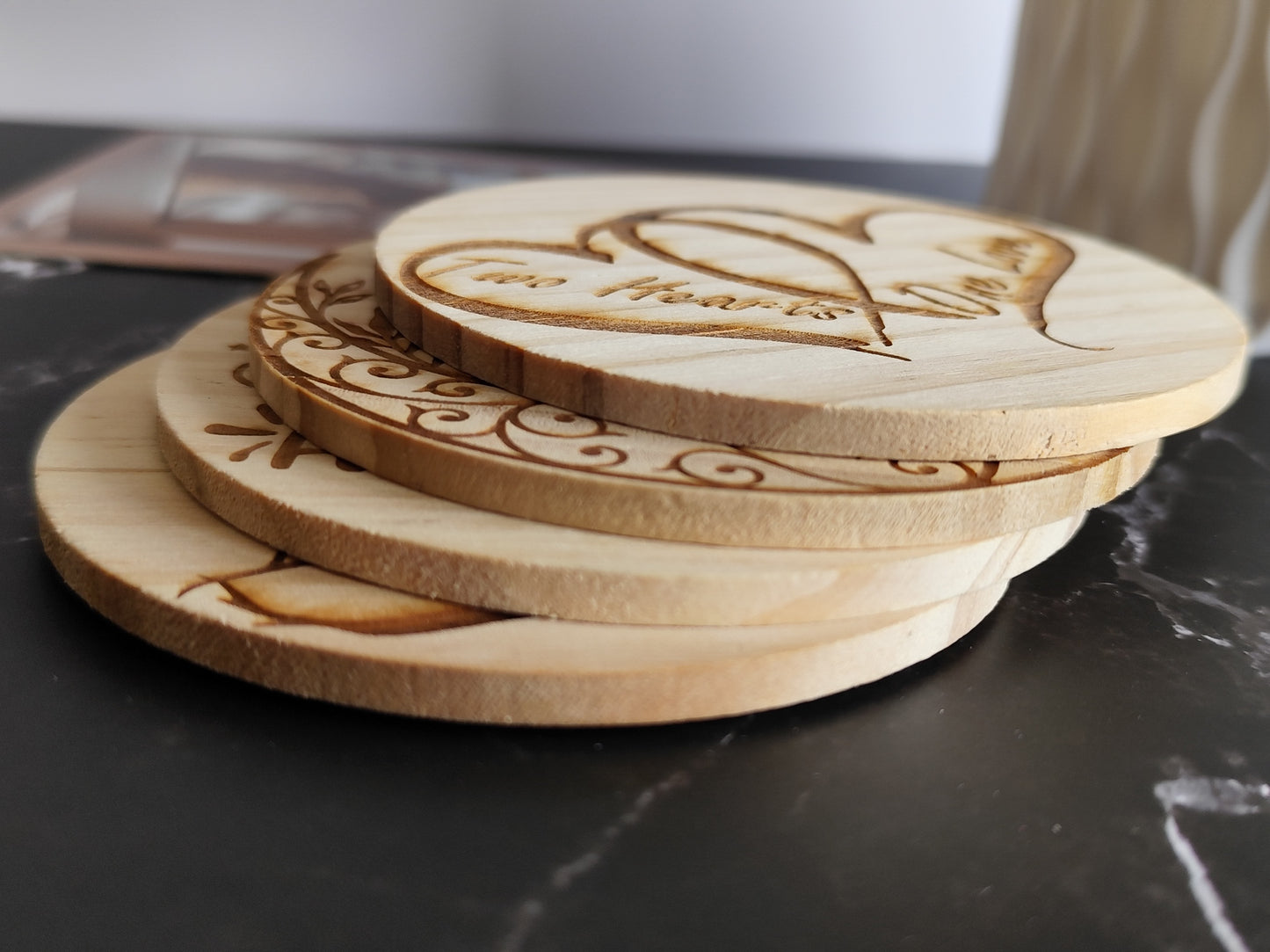 Wooden Coaster with Engraving