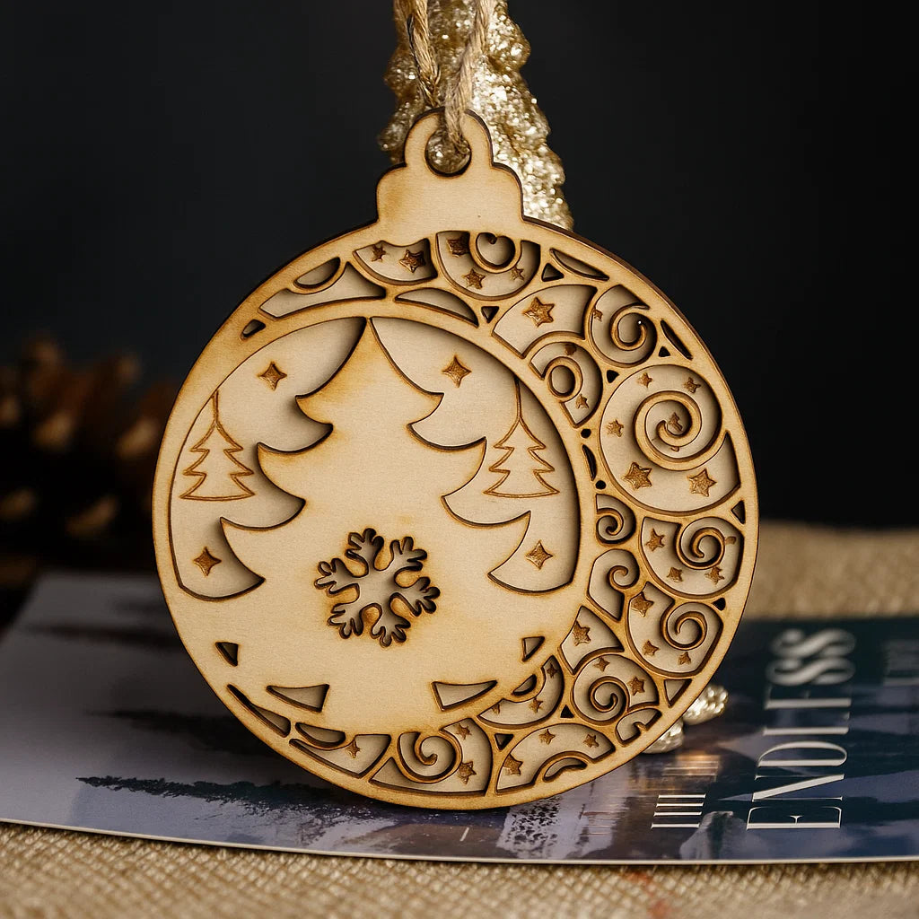 Wooden Christmas Ornaments – Laser Cut & Engraved Holiday Decorations