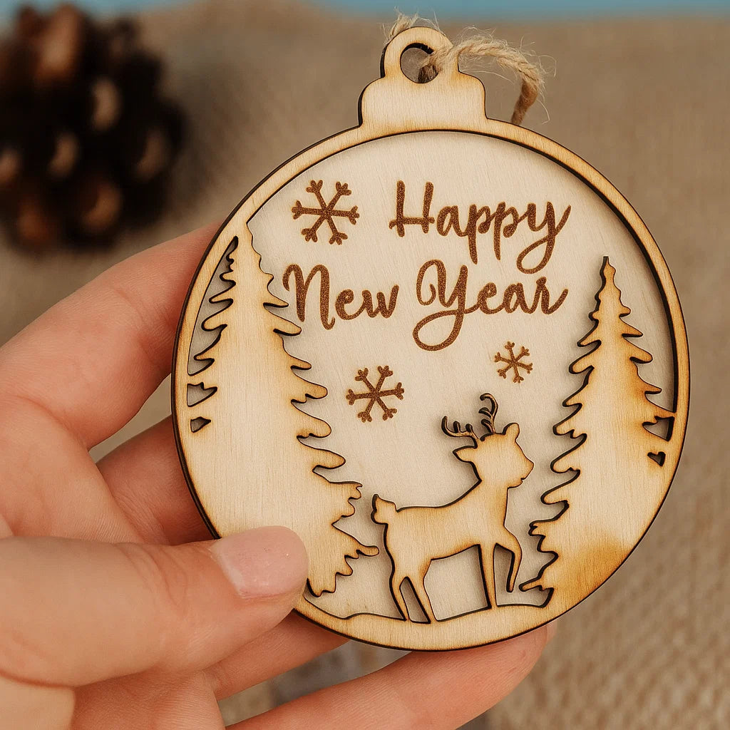 Wooden Christmas Ornaments – Laser Cut & Engraved Holiday Decorations