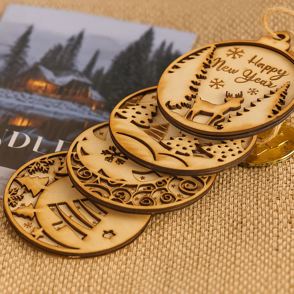 Wooden Christmas Ornaments – Laser Cut & Engraved Holiday Decorations