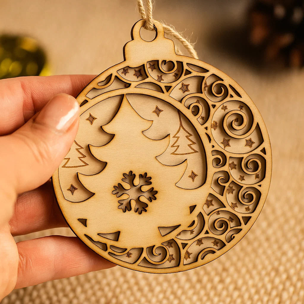 Wooden Christmas Ornaments – Laser Cut & Engraved Holiday Decorations