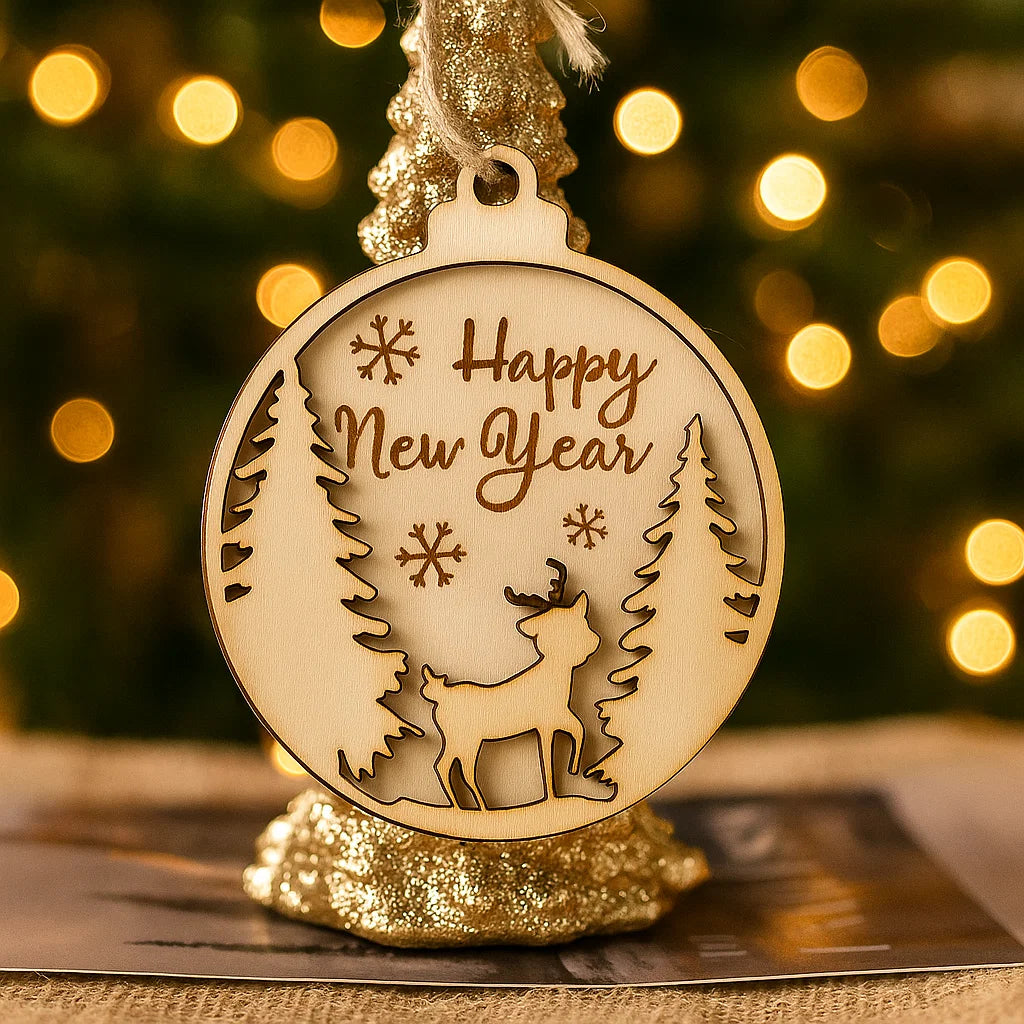 Wooden Christmas Ornaments – Laser Cut & Engraved Holiday Decorations