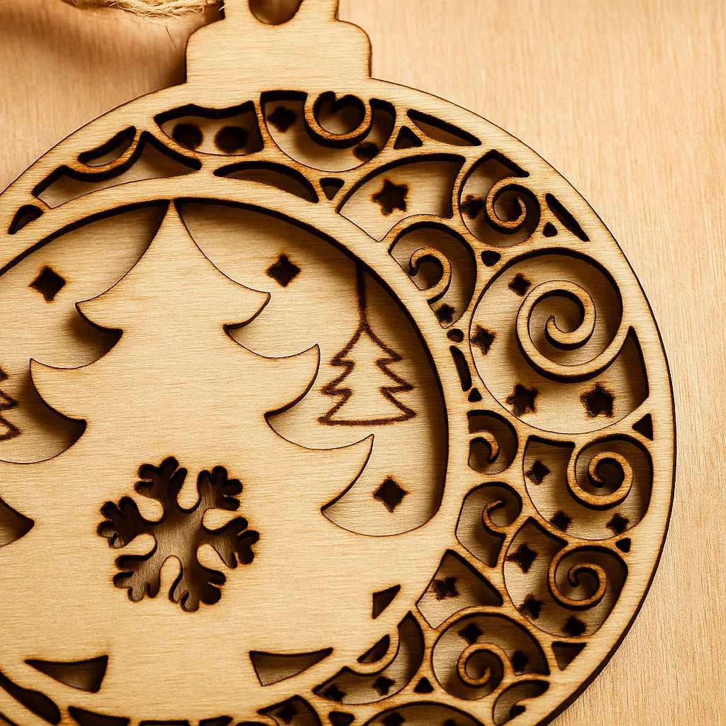 Wooden Christmas Ornaments – Laser Cut & Engraved Holiday Decorations