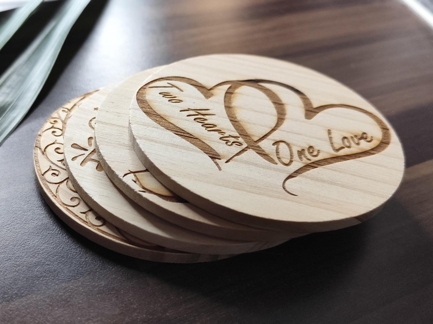 Wooden Coaster with Engraving
