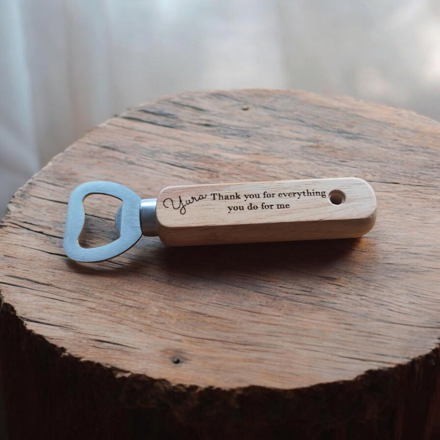 Personalized Wooden Bottle Opener