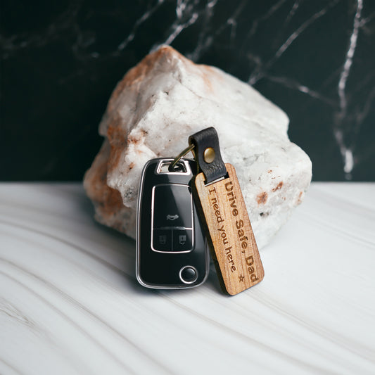 Personalized Walnut Wood Keychain