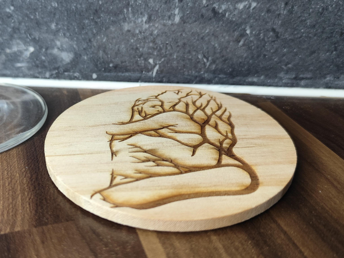 Wooden Coaster with Engraving