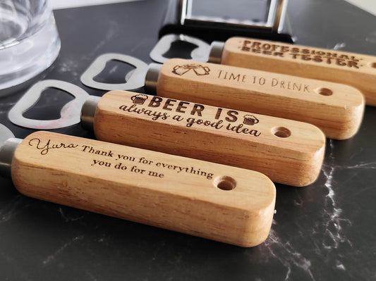 Personalized Wooden Bottle Opener