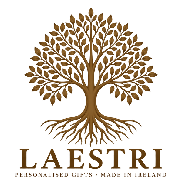 LAESTRI personalised gifts made in Ireland logo