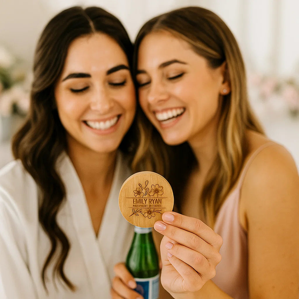 Personalized Wooden Bottle Opener – Unique Gift for Wedding, Groomsmen, or Couple