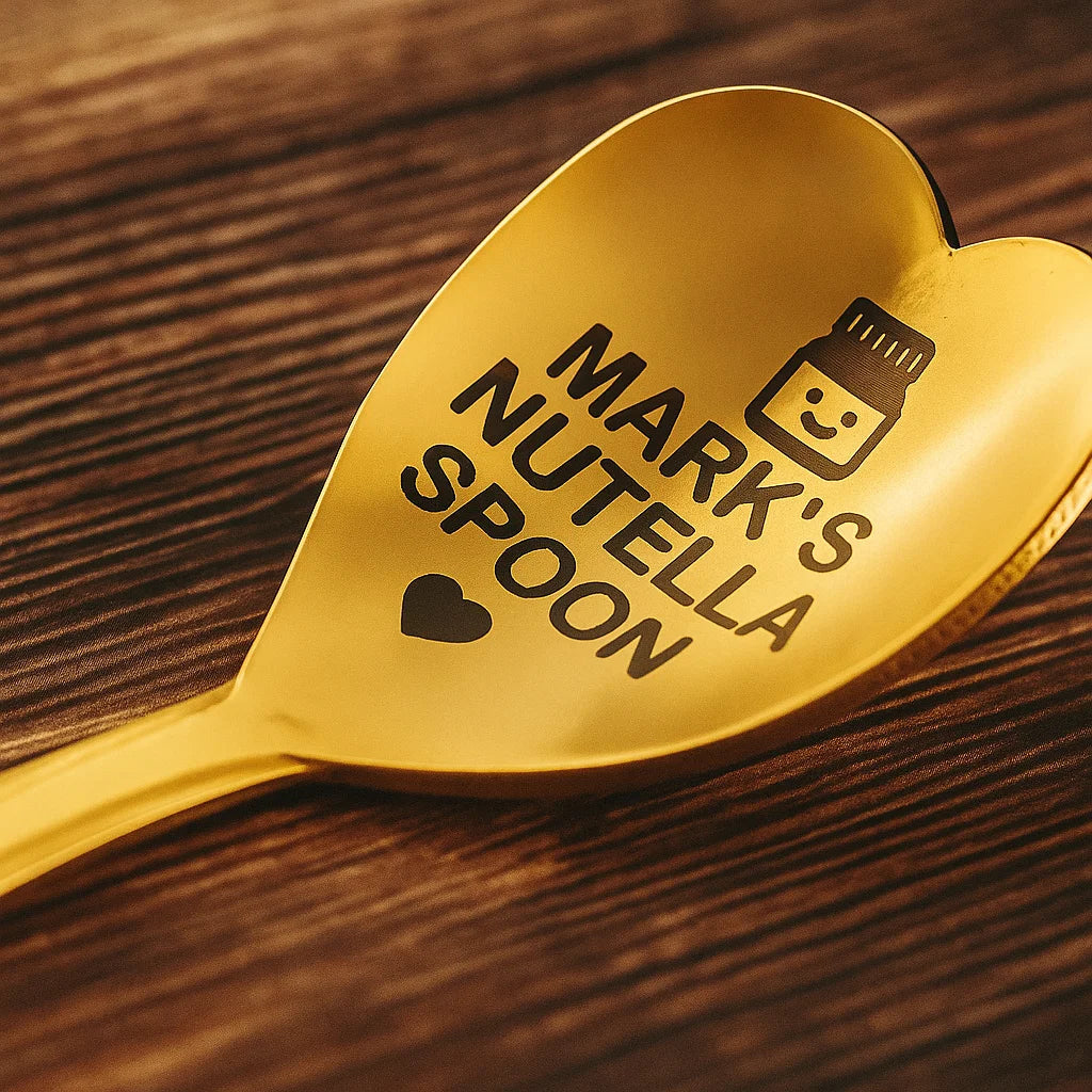 🥄 Personalized Engraved Spoon – Custom Gift with Name & Cute Jar Design