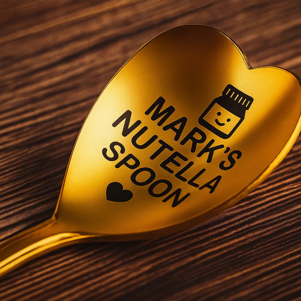 🥄 Personalized Engraved Spoon – Custom Gift with Name & Cute Jar Design
