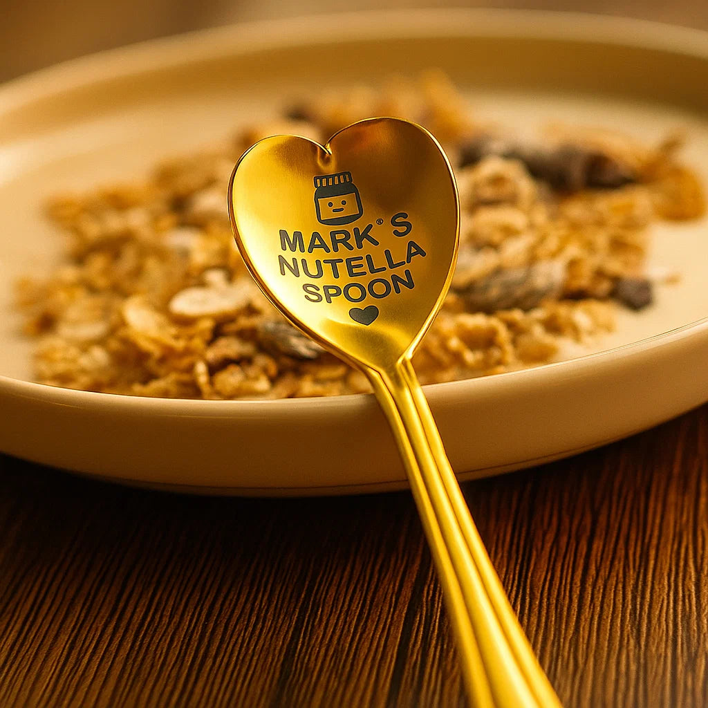 🥄 Personalized Engraved Spoon – Custom Gift with Name & Cute Jar Design