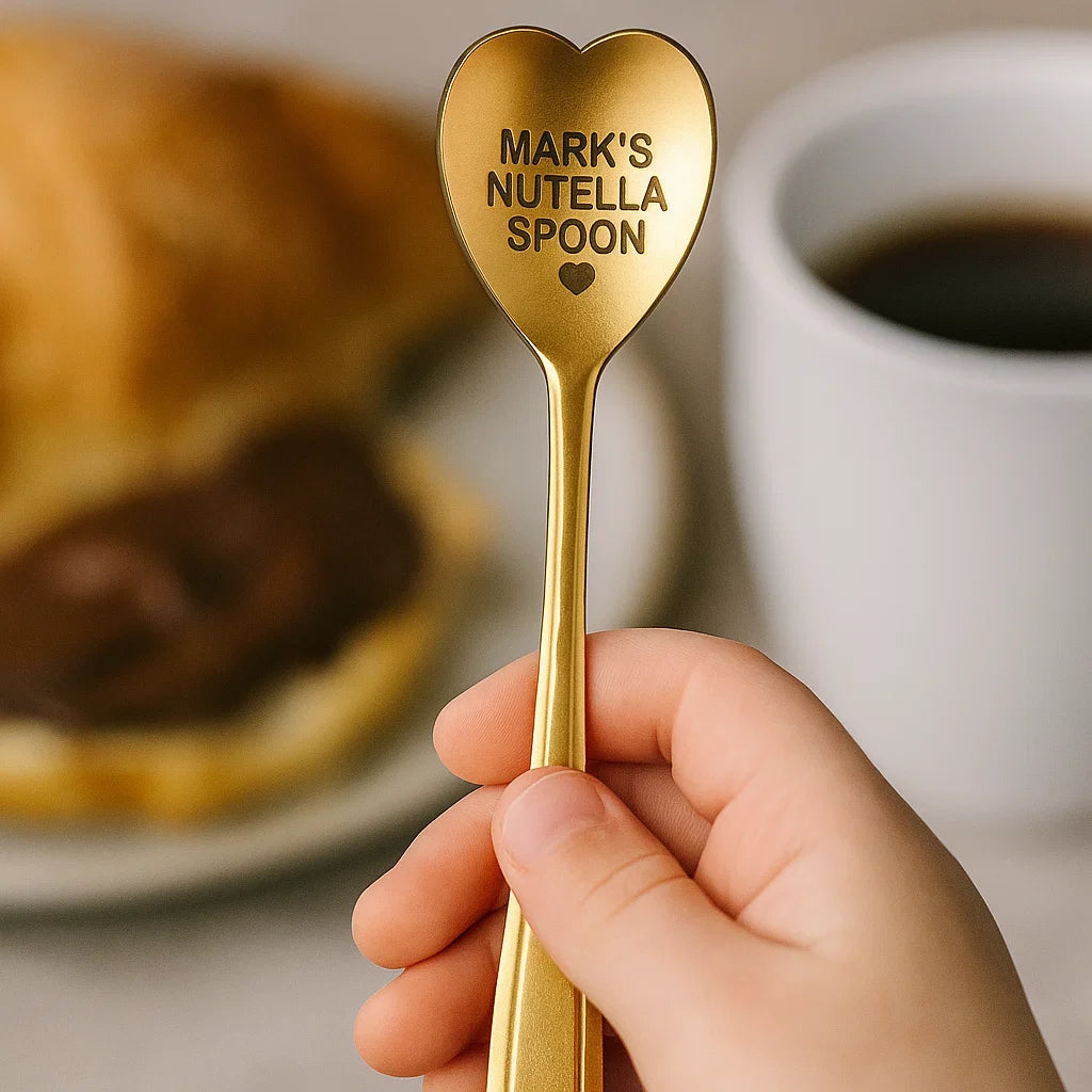 🥄 Personalized Engraved Spoon – Custom Gift with Name & Cute Jar Design