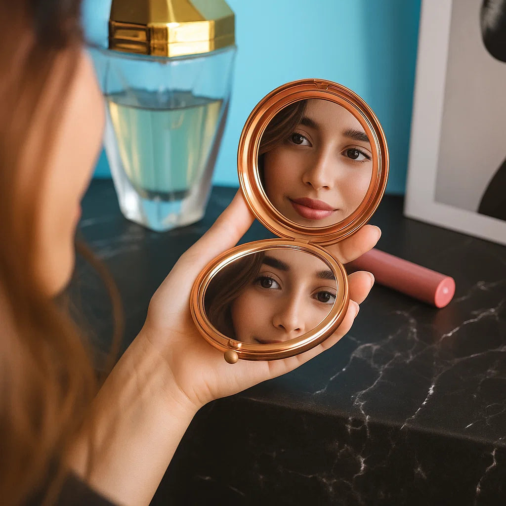 Personalized Compact Mirror – Custom Engraved Gift for Her, Bridesmaid, Mom