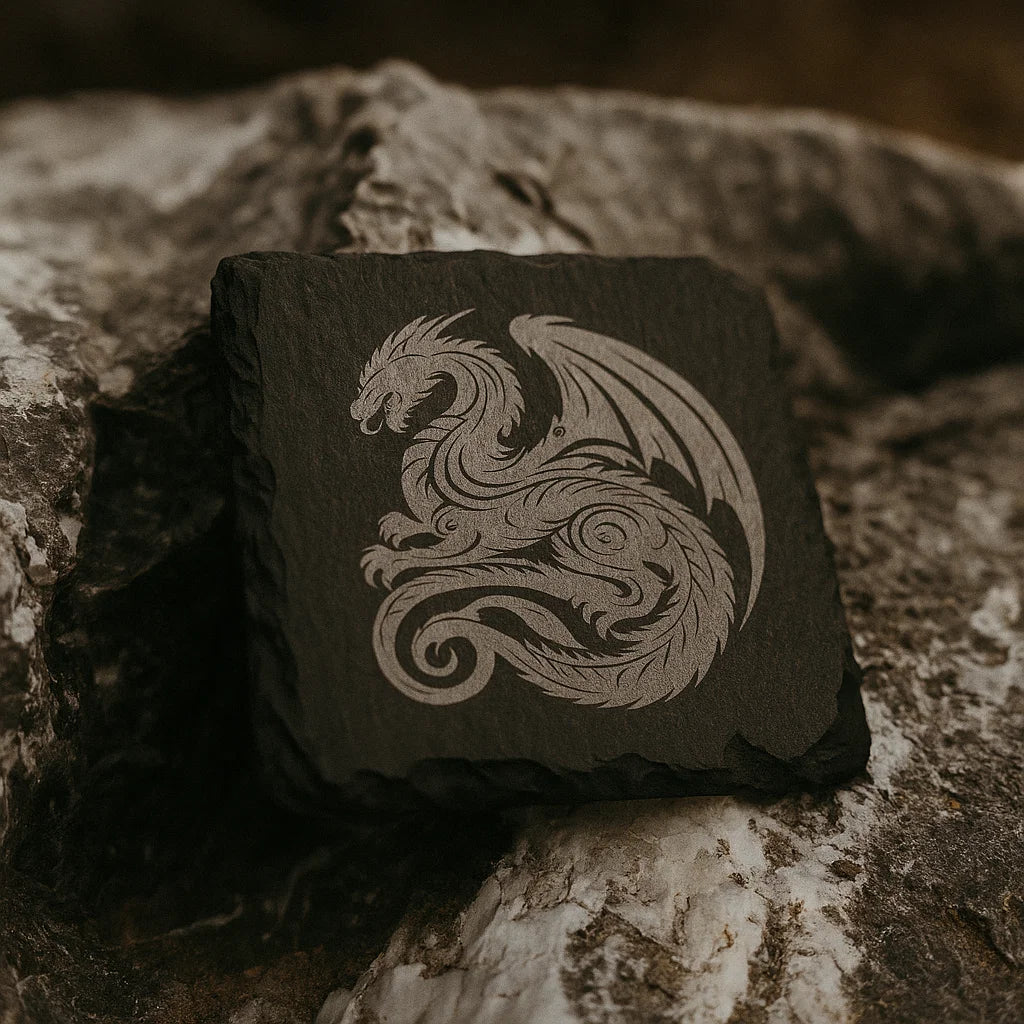 Engraved Stone Coasters for Hot Drinks & Alcohol