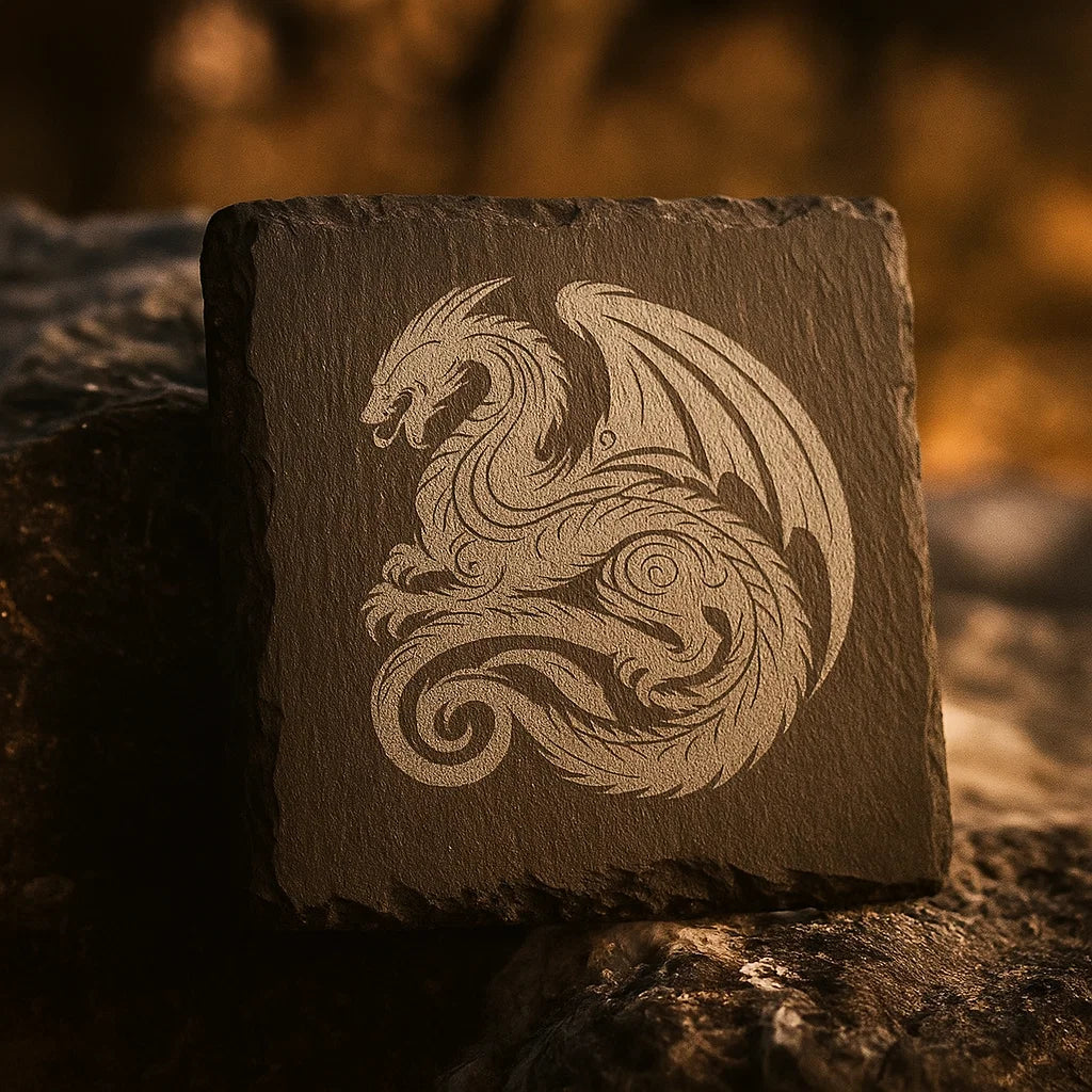 Engraved Stone Coasters for Hot Drinks & Alcohol