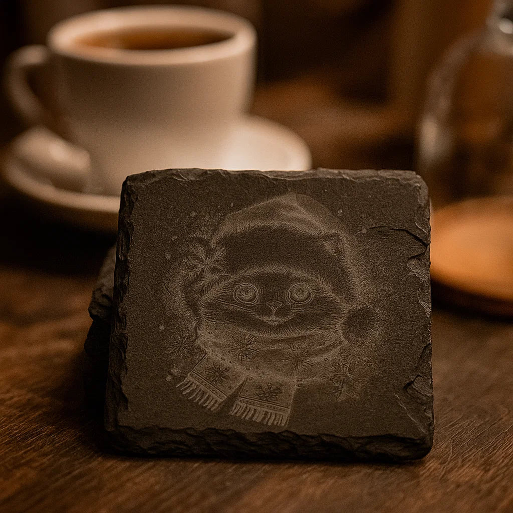 Engraved Stone Coasters for Hot Drinks & Alcohol