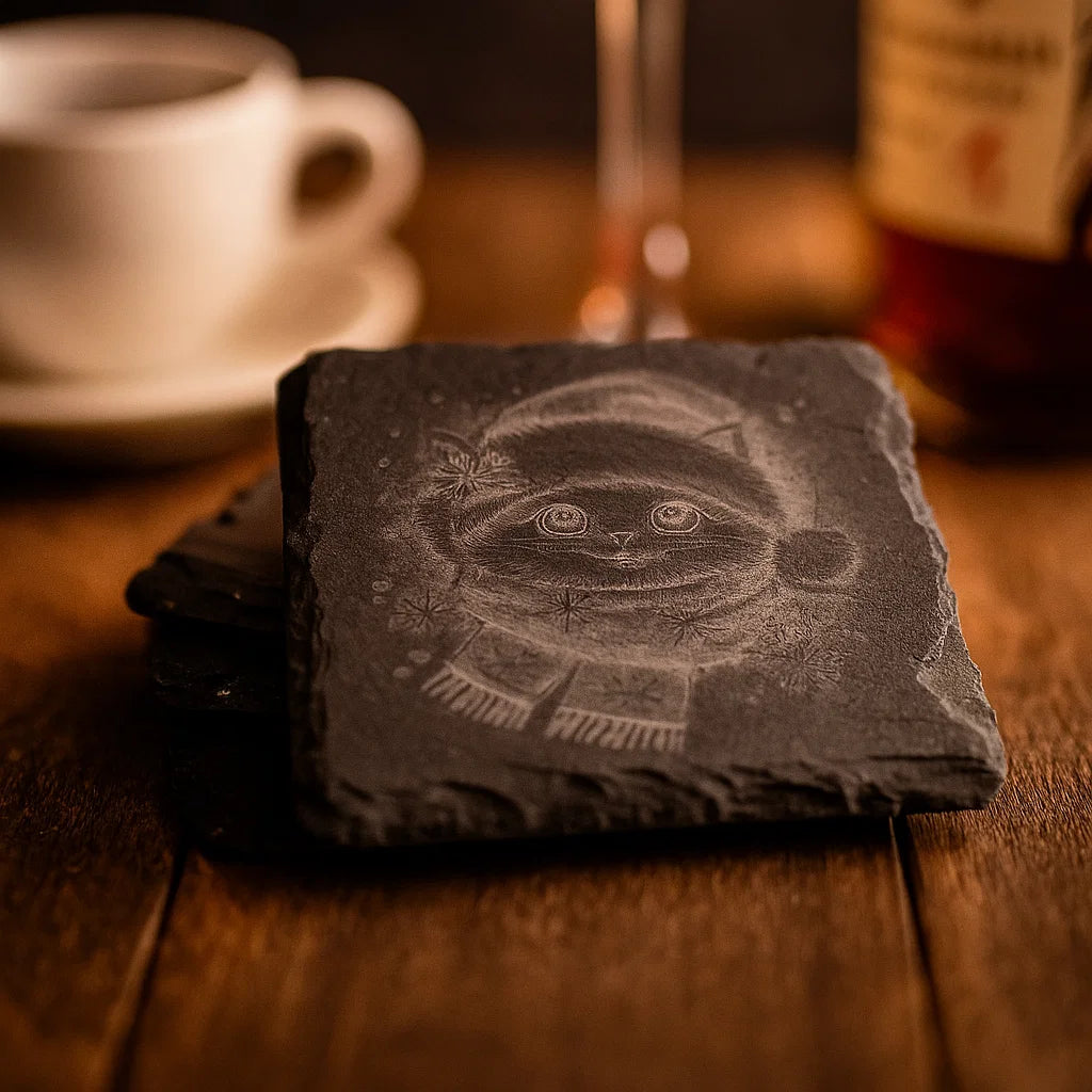 Engraved Stone Coasters for Hot Drinks & Alcohol