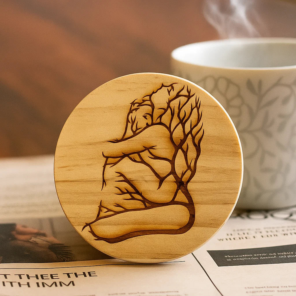 Wooden Coaster with Engraving
