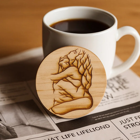 Wooden Coaster with Engraving