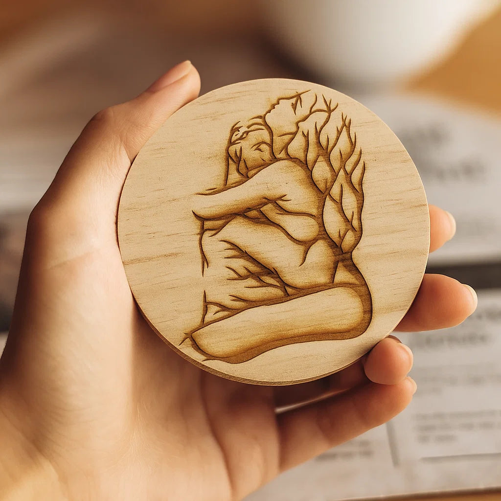 Wooden Coaster with Engraving