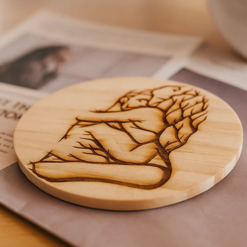 Wooden Coaster with Engraving