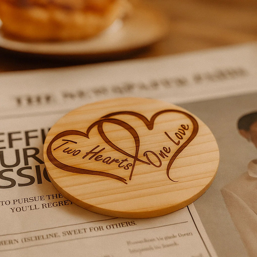 Wooden Coaster with Engraving