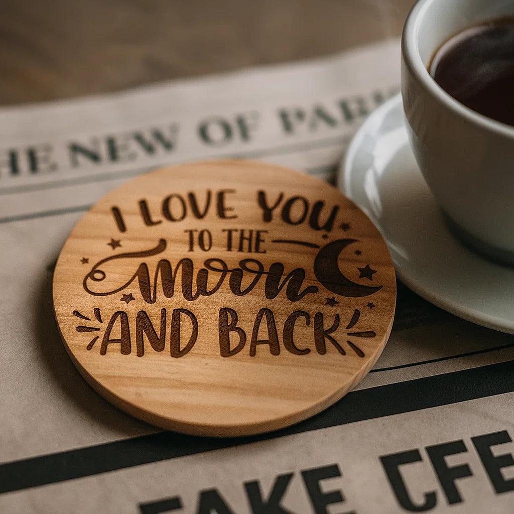 Wooden Coaster with Engraving