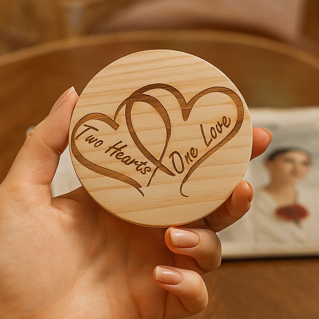 Wooden Coaster with Engraving
