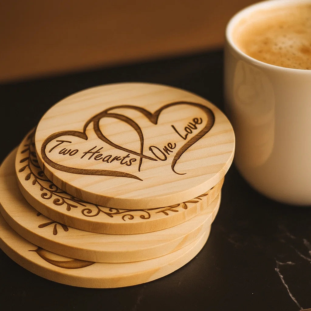 Wooden Coaster with Engraving