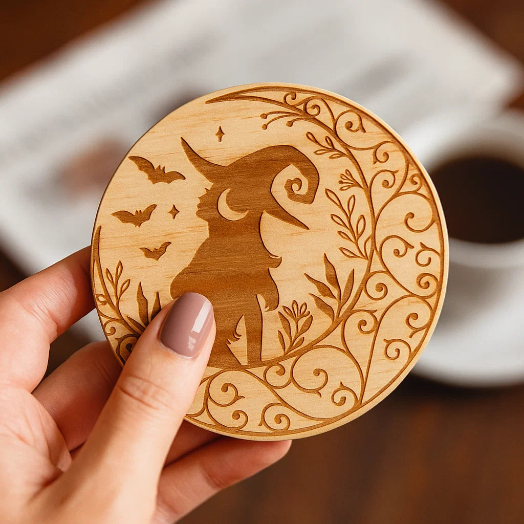 Wooden Coaster with Engraving