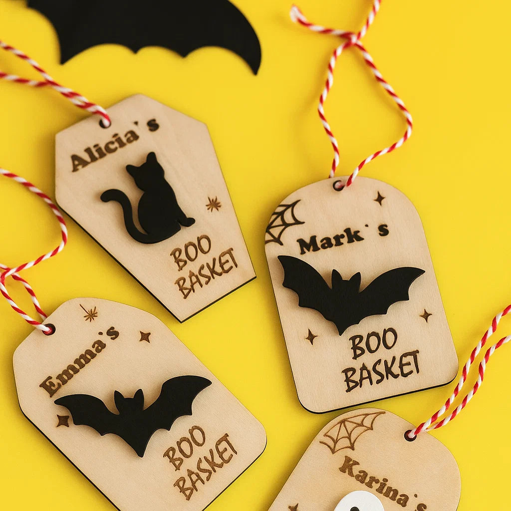 Make Halloween Extra Special with Personalized Boo Basket Tags!