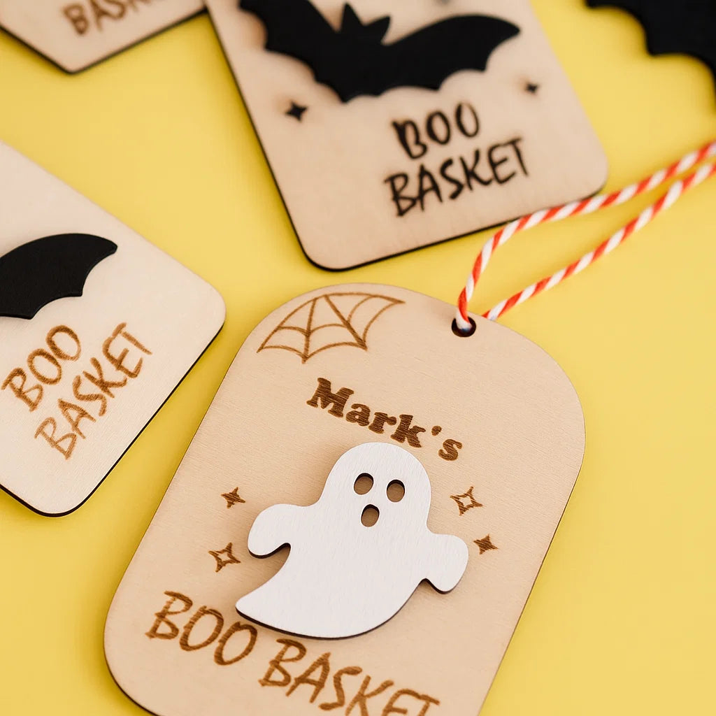 Make Halloween Extra Special with Personalized Boo Basket Tags!