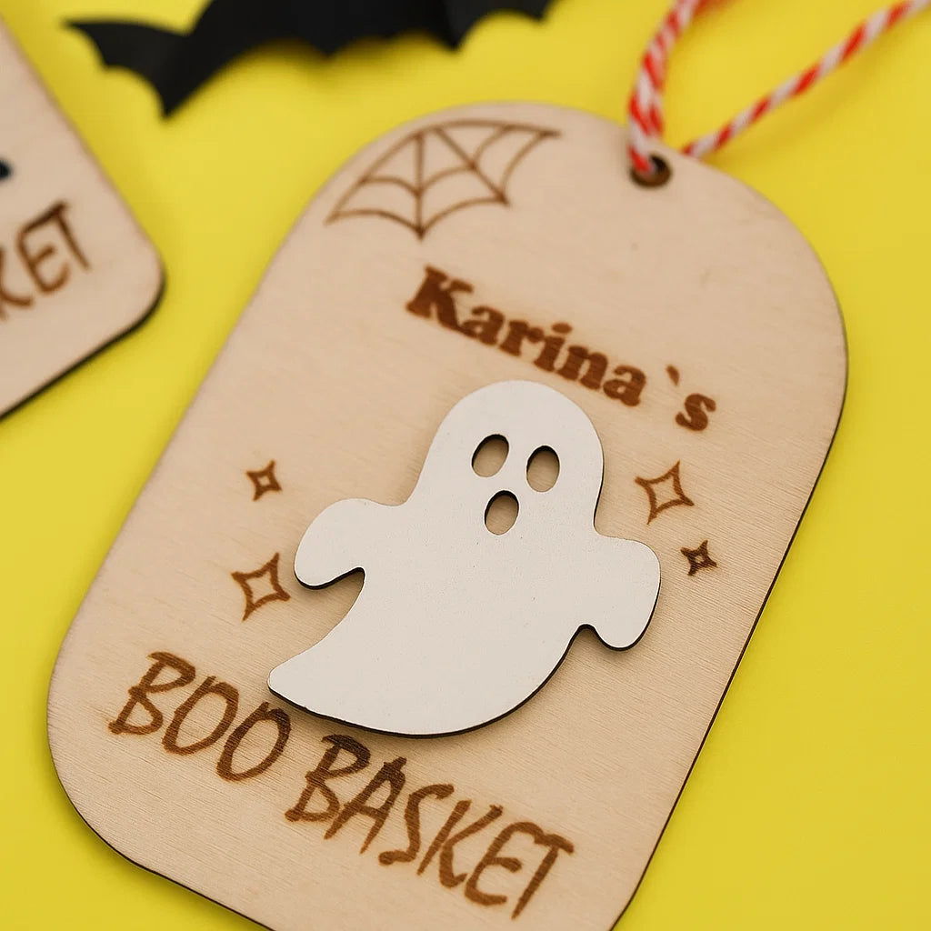 Make Halloween Extra Special with Personalized Boo Basket Tags!