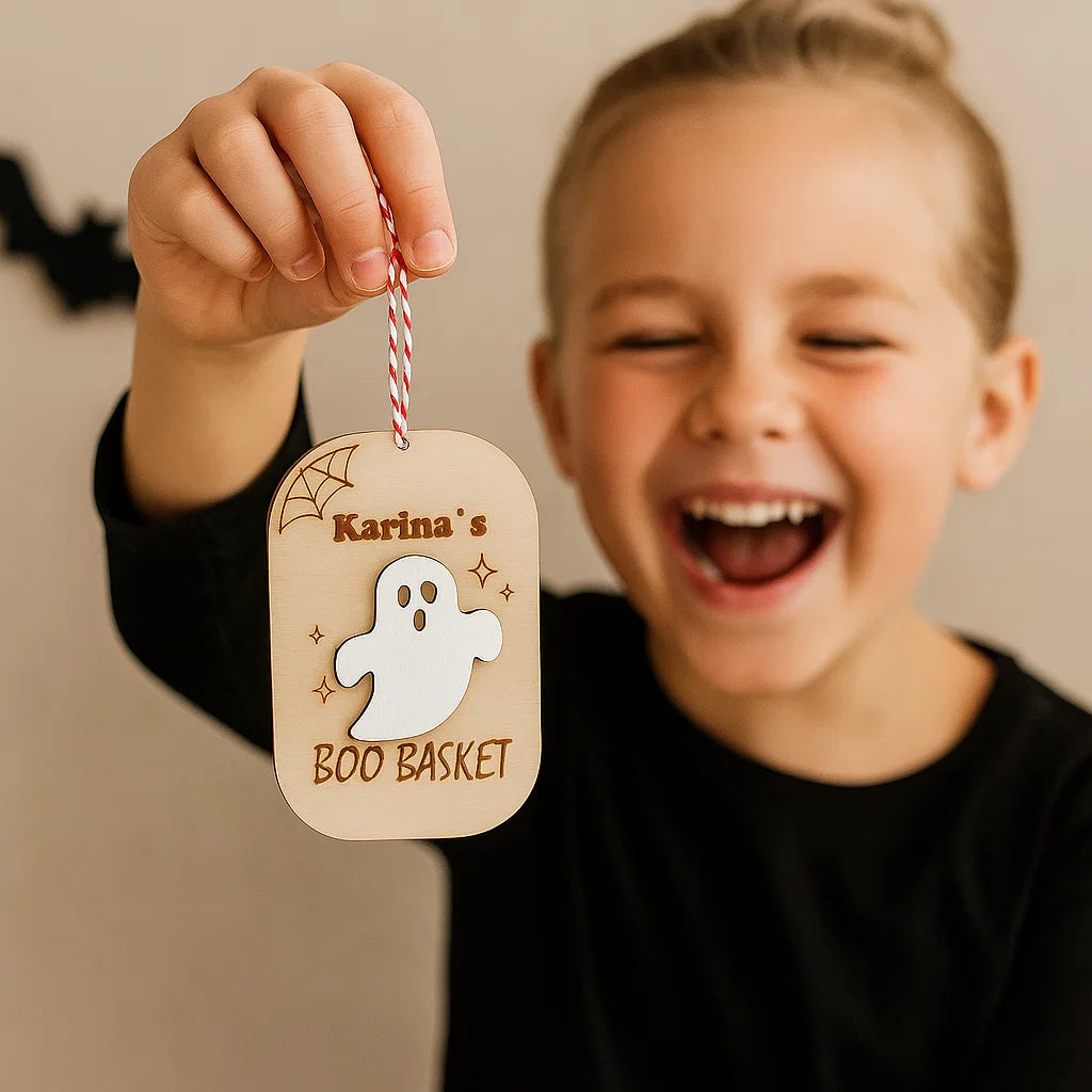 Make Halloween Extra Special with Personalized Boo Basket Tags!