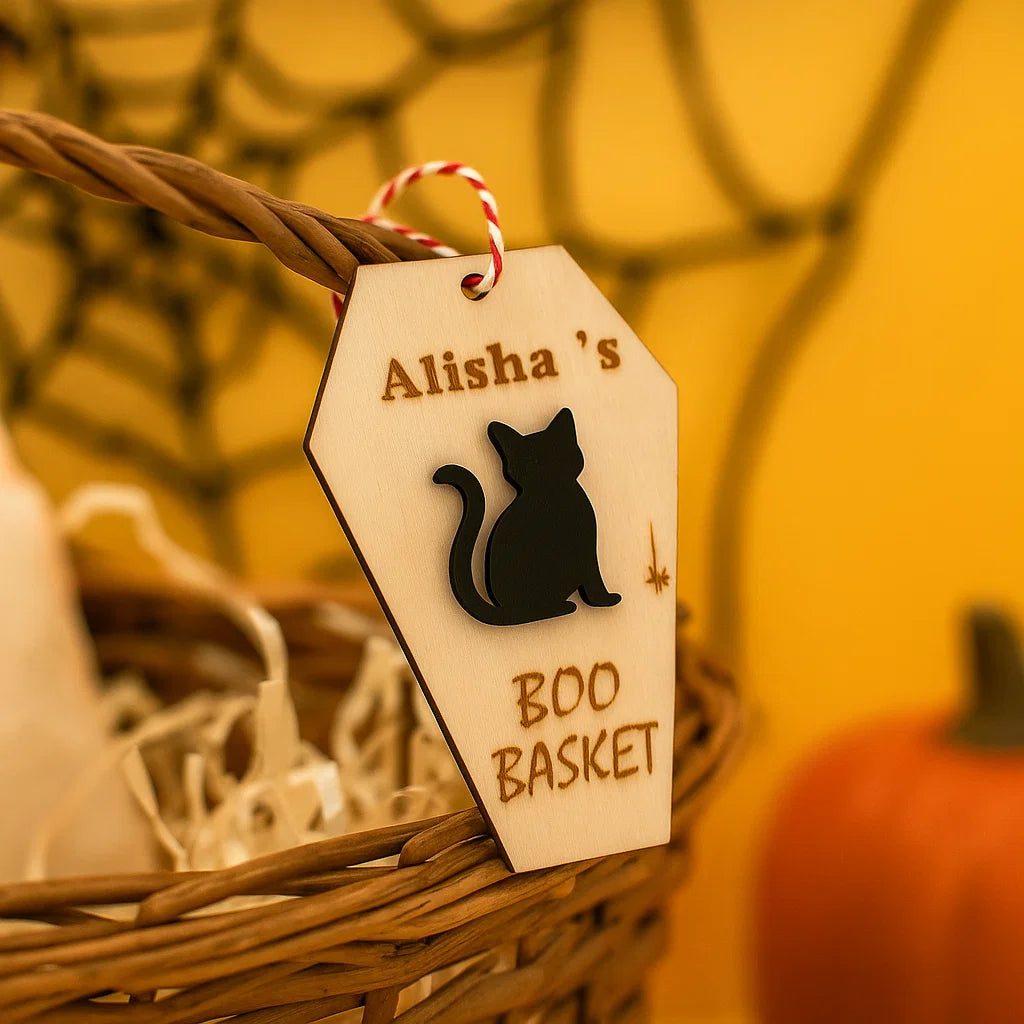 Make Halloween Extra Special with Personalized Boo Basket Tags!