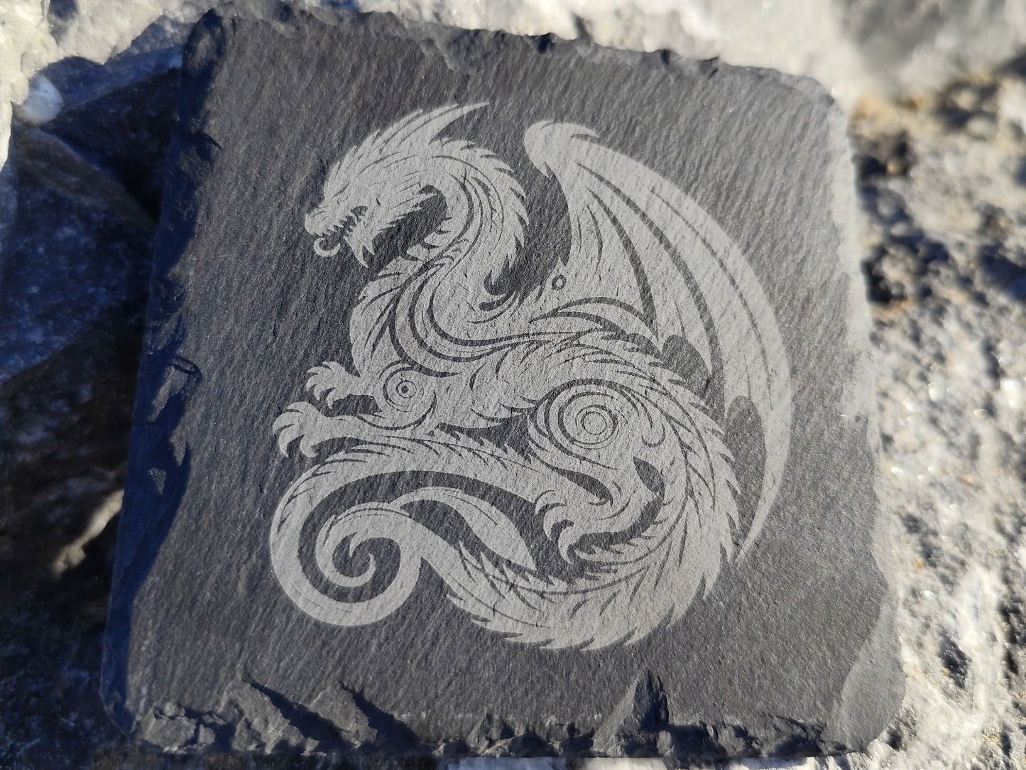Engraved Stone Coasters for Hot Drinks & Alcohol