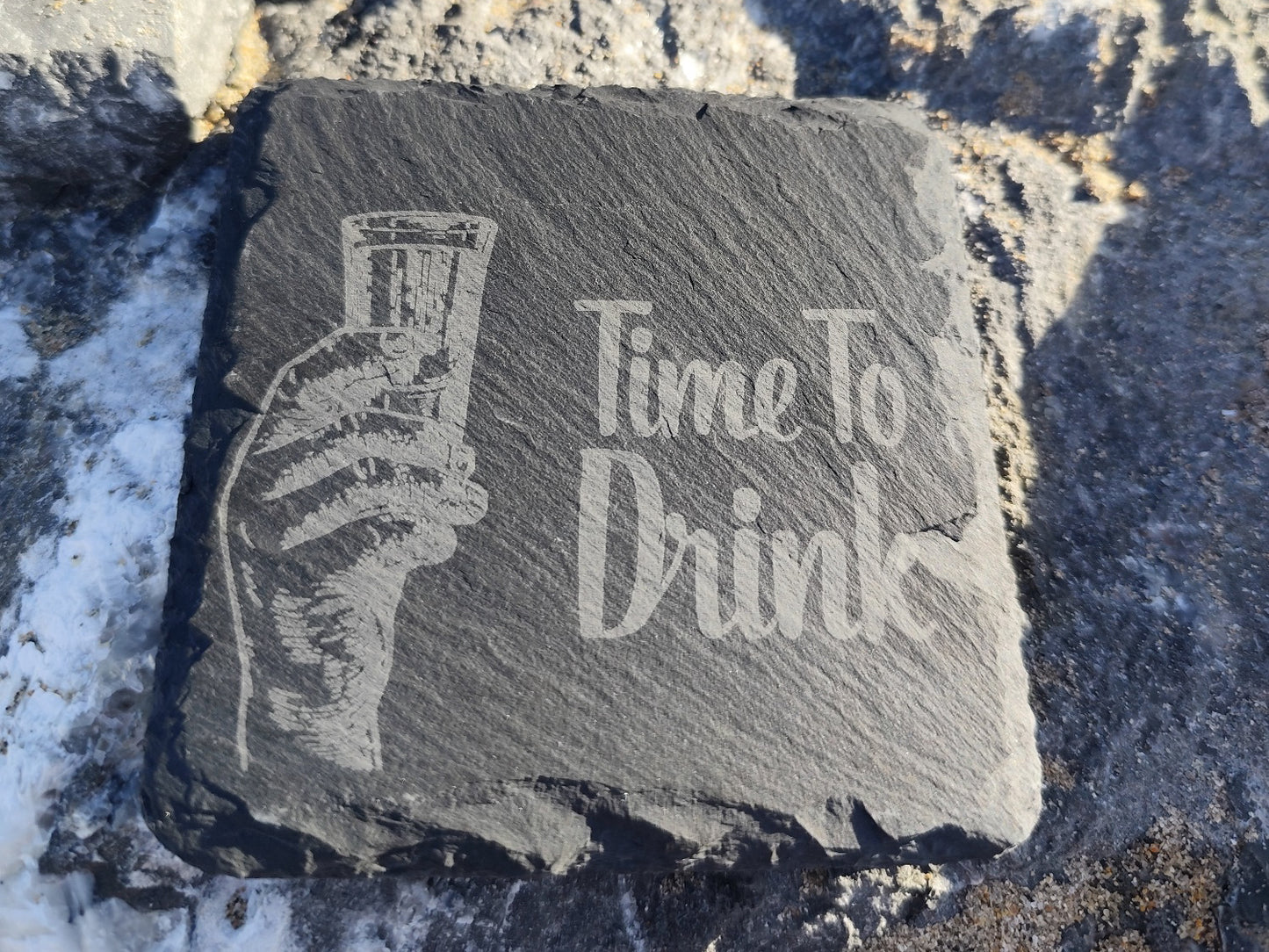 Engraved Stone Coasters for Hot Drinks & Alcohol